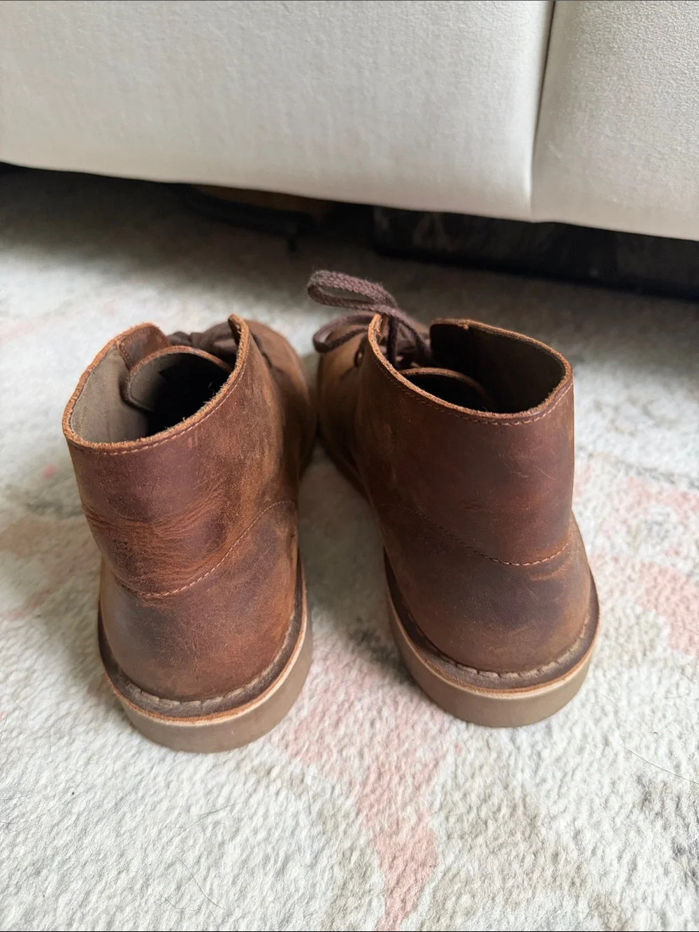 Clarks Brown Leather Chukka Boots - Lace-Up